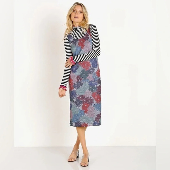 SPLENDID X MARGHERITA MISSONI Dress Brillare Daisy Metallic Midi Sheath Small - Picture 1 of 16